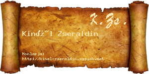 Kinál Zseraldin névjegykártya